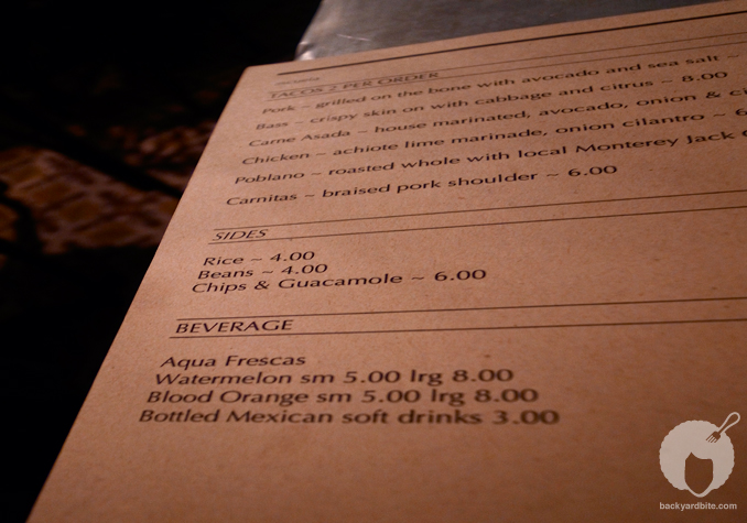 Escuela Taqueria-Menu-BYB