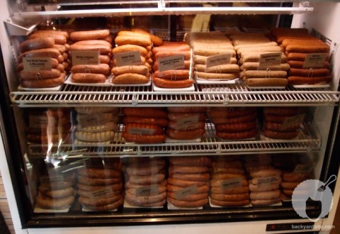 Display of Sausages at Wurstkuche-BYB