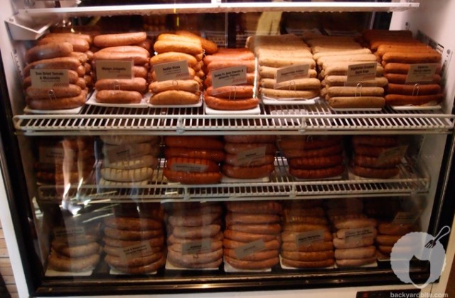 Display of Sausages at Wurstkuche-BYB