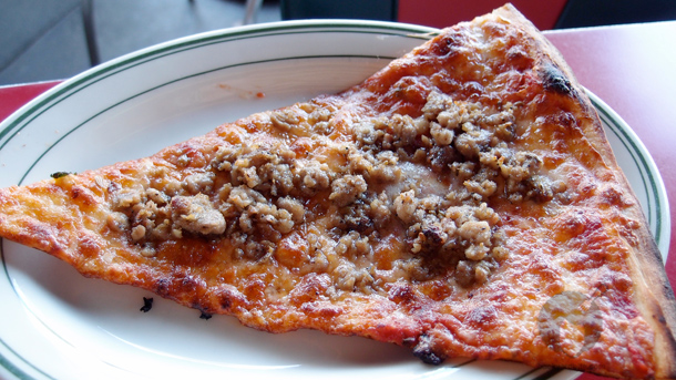 A slice of heaven - er, uhm sausage pizza