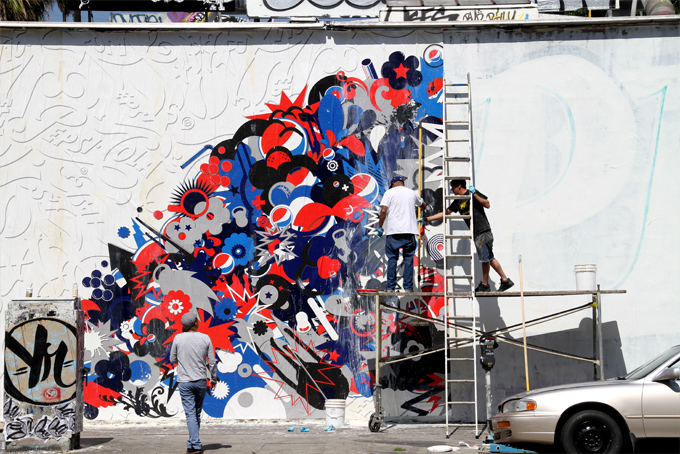 backyard bite pepsi mural oswaldo 01 Pepsi + LA artist Jorge Oswaldo