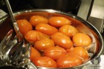 Trick to peeling tomatoes... boil them first! Trick to peeling tomatoes... boil them first!